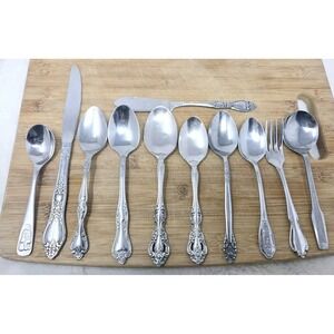 Michelangelo Dinner Forks Oneida Heirloom‎ Stainless Old Cube Logo And Others